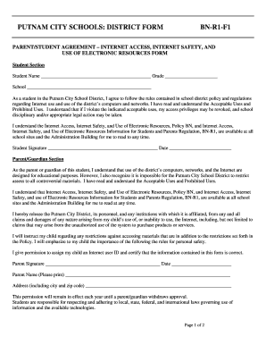 Putnam City Schools Internet Access Agreement