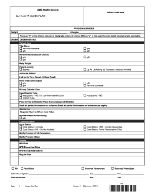SURGERY BURN PLAN - appsumchealthsystemcom