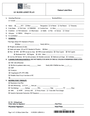 GI Bleed Admit Plandoc