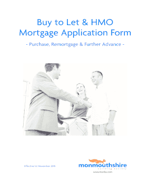 Buy to Let & HMO Mortgage Application Form
