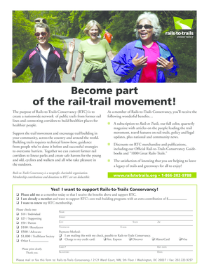 Rails-to-Trails Conservancy Membership Application