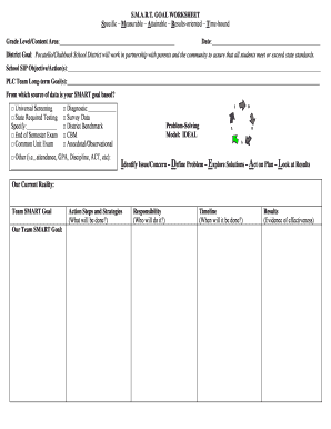 SMART Goal Worksheet