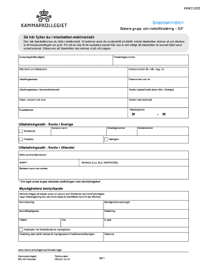 Swedish Insurance Claim Form KAM21002