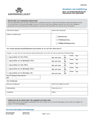 Swedish PhD Student Insurance Claim Form