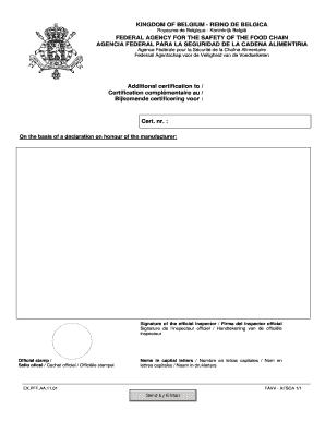 Certification complémentaire au