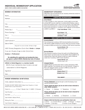 USHJA Individual Membership Application