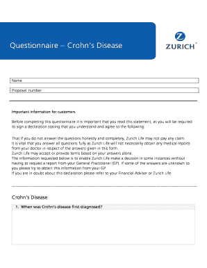 Crohn's Disease Questionnaire