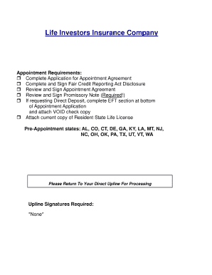 Insurance Agent Appointment Agreement