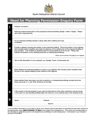 UK Planning Permission Enquiry Form