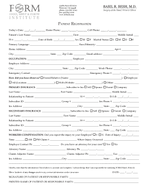 Patient Registration Form
