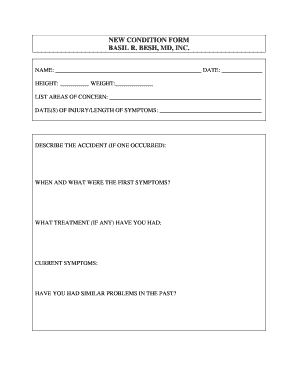 New Condition Form