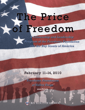 Price of Freedom Conference Registration Form