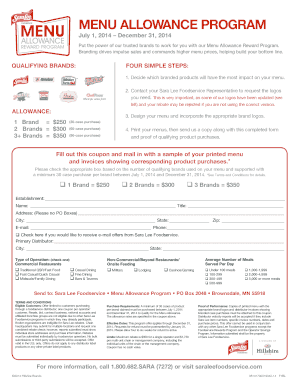 Menu Allowance Program Application