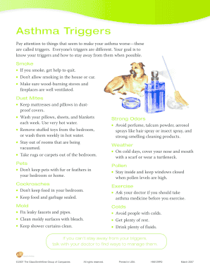 Asthma Management Forms