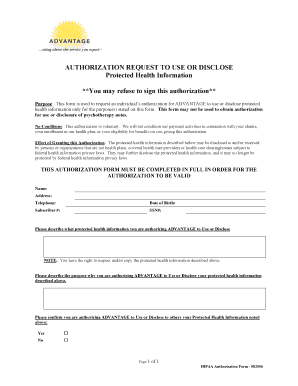 HIPAA Authorization Form