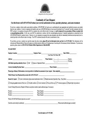 Continuity of Care Request Form