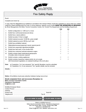 Fire Safety Regulations Compliance Form
