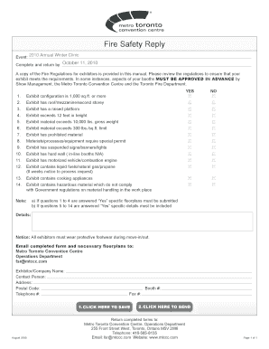 Fire Safety Reply Form