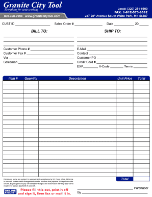 Purchase Order Request Form