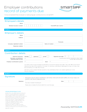 SmartSIPP Employer Contribution Form