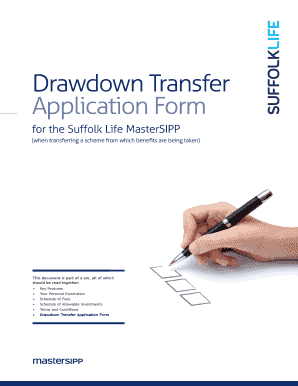 Suffolk Life MasterSIPP Drawdown Transfer Application Form