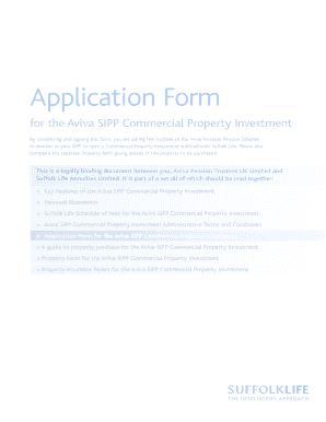 Aviva SIPP Commercial Property Investment Application
