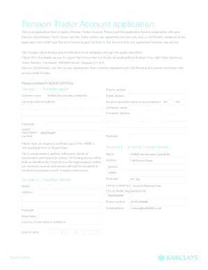 Pension Trader Account Application