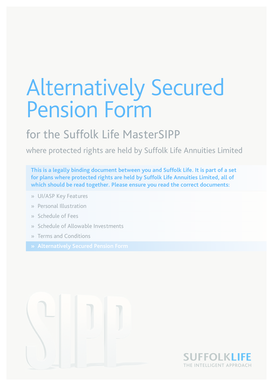 Alternatively Secured Pension Form