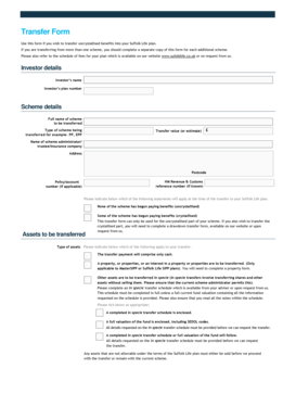 Suffolk Life Pension Transfer Form