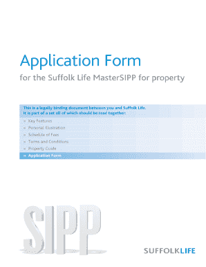 Suffolk Life MasterSIPP Application Form