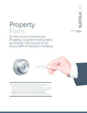 Property Form for Aviva Commercial Property Investment