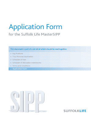 Suffolk Life MasterSIPP Application Form