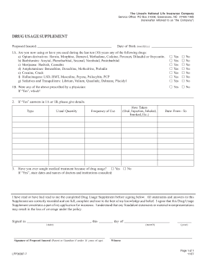 Drug Usage Supplement