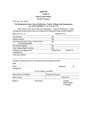 Maharashtra Profession Tax Return