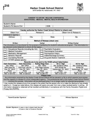 Consent to Release Educational Medical Information