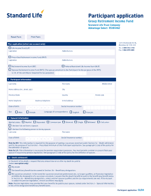 Group Retirement Income Fund Application