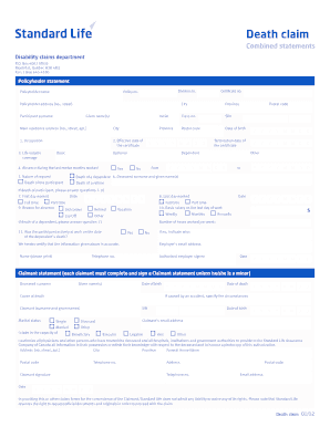 Death Claim Form