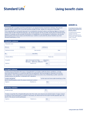 Living Benefit Claim Form