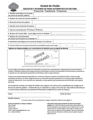 SOLICITUD Y ACUERDO DE PAGO AUTOMATICO DE FACTURA