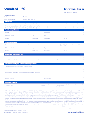 Exception Drugs Approval Form