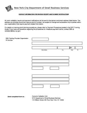Invoice Receipt and Payment Notification Form