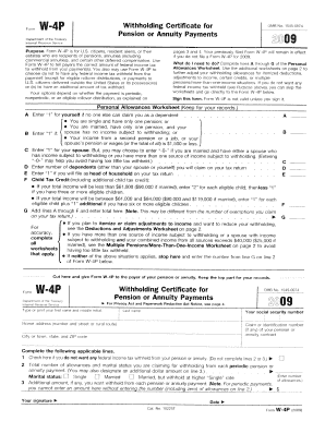 Form W-4P Withholding Certificate