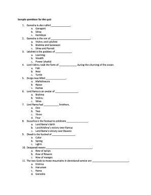 Hinduism Quiz Questions