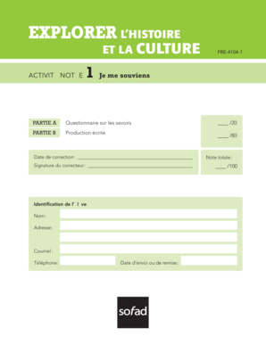 Activité notée 1  n  Je me souviens
