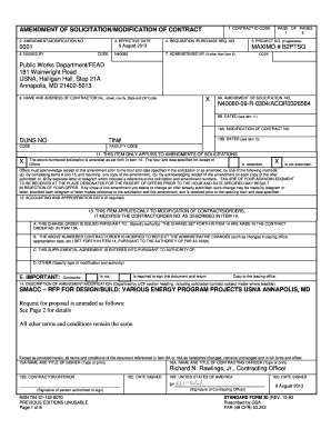 Amendment of Solicitation/Modification of Contract