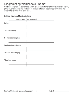 Sentence Diagram Worksheets