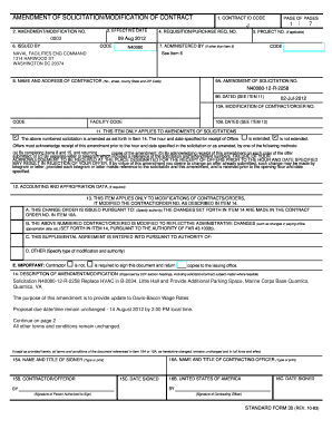 Amendment of Solicitation/Modification of Contract