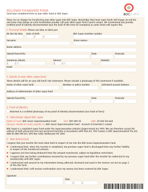 BOC Super Rollover Form