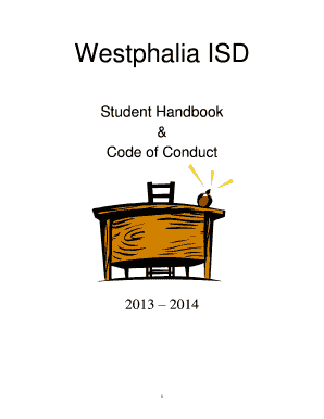 Westphalia ISD Student Handbook Acknowledgment Form