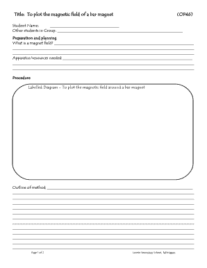 Physics Lab Report: Magnetic Field of a Bar Magnet
